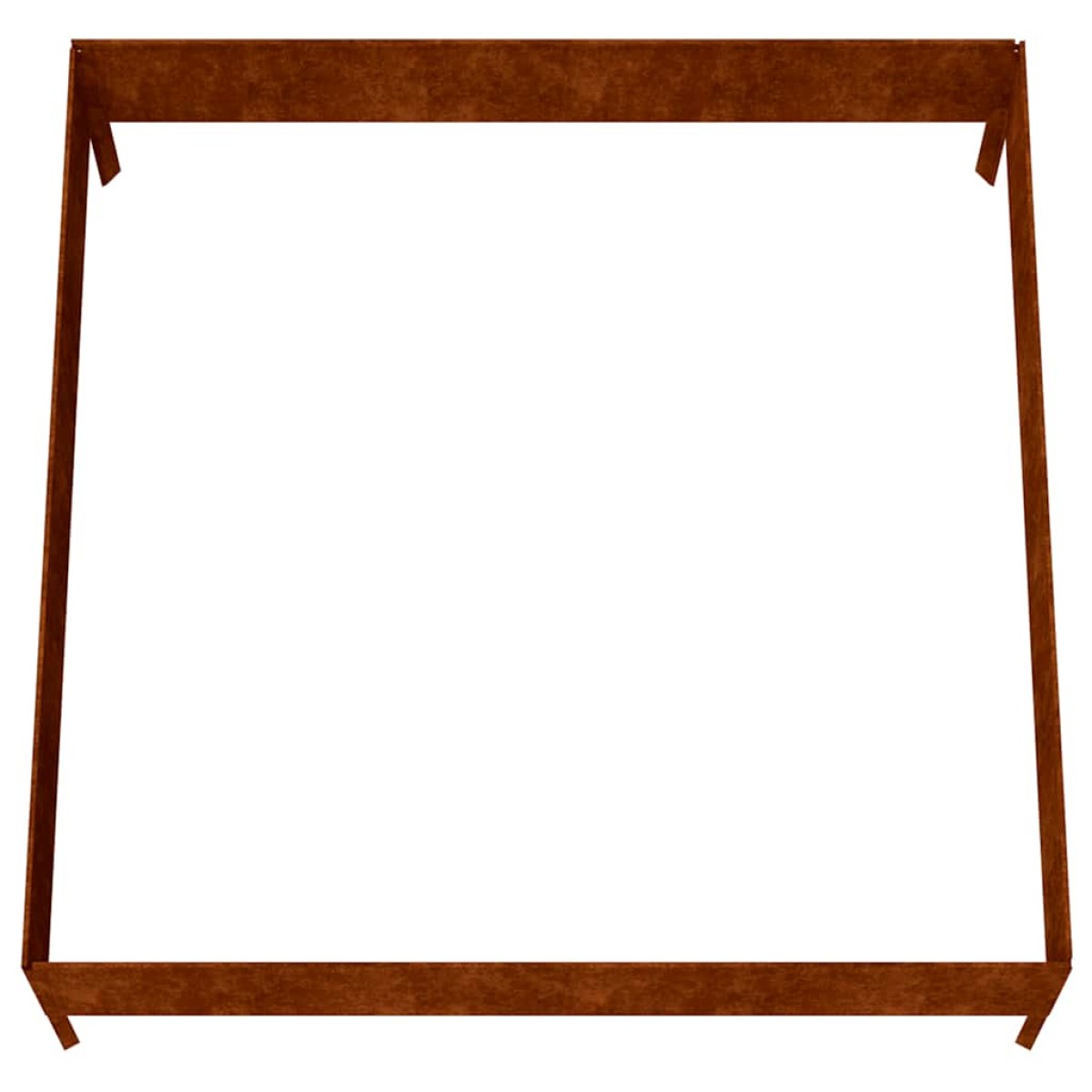 vidaXL Ζαρντινιέρα 100 x 100 x 33,5 εκ. από Ατσάλι Σκληρυθέν στον Αέρα
