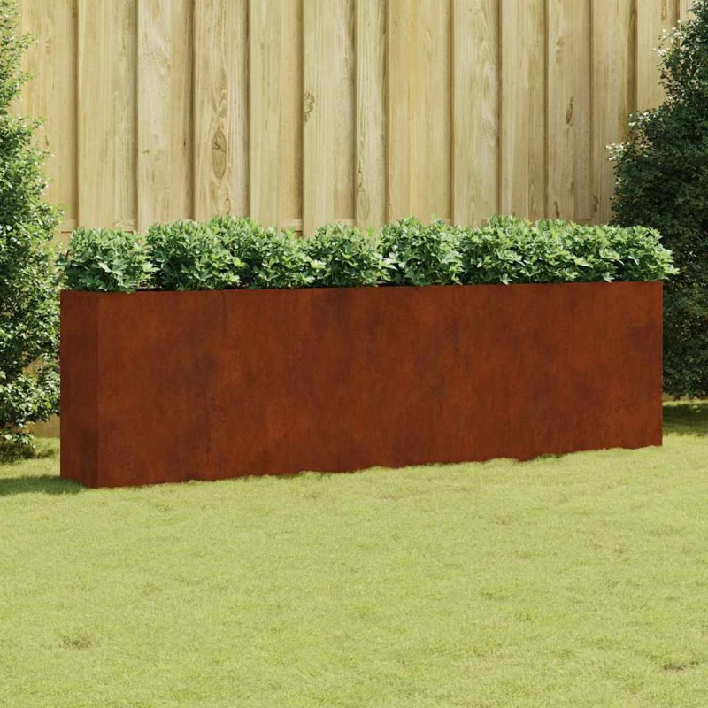 vidaXL Ζαρντινιέρα 280 x 40 x 80 εκ. από Ατσάλι Σκληρυθέν στον Αέρα