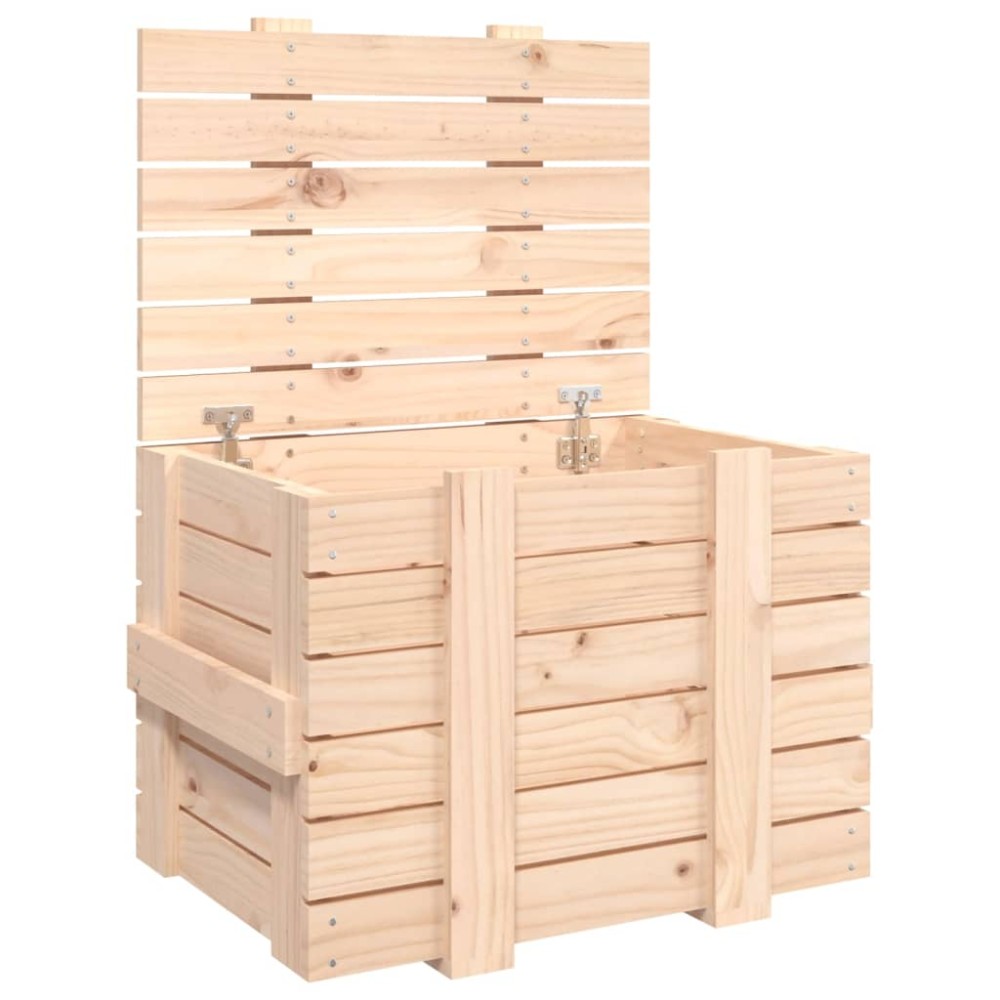 vidaXL Κουτί Αποθήκευσης 58 x 40,5 x 42 εκ. από Μασίφ Ξύλο Πεύκου