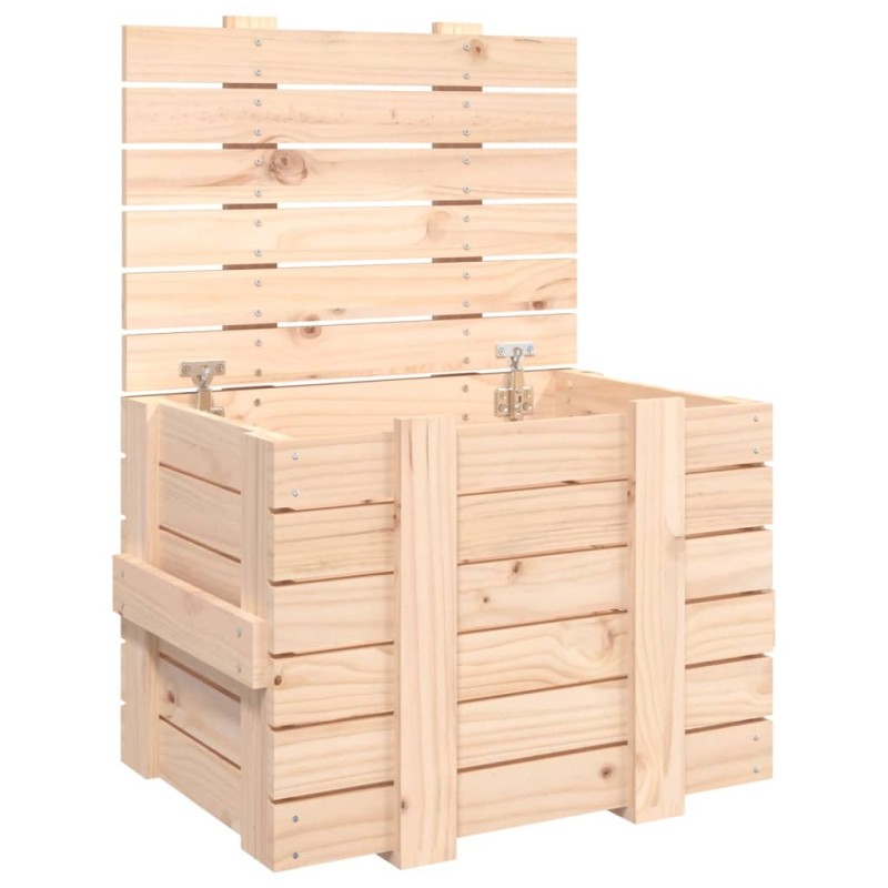 vidaXL Κουτί Αποθήκευσης 58 x 40,5 x 42 εκ. από Μασίφ Ξύλο Πεύκου
