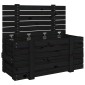 vidaXL Κουτί Αποθήκευσης Μαύρα 91x40,5x42 εκ. Μασίφ Ξύλο Πεύκου