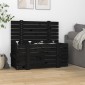 vidaXL Κουτί Αποθήκευσης Μαύρα 91x40,5x42 εκ. Μασίφ Ξύλο Πεύκου