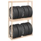 vidaXL Ραφιέρα Ελαστικών 120 x 40 x 180 εκ. από Μασίφ Ξύλο Πεύκου