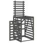 vidaXL Αποθ. Τροχήλατου Κάδου Γκρι 84x90x128,5 εκ. Μασίφ Ξύλο Πεύκου