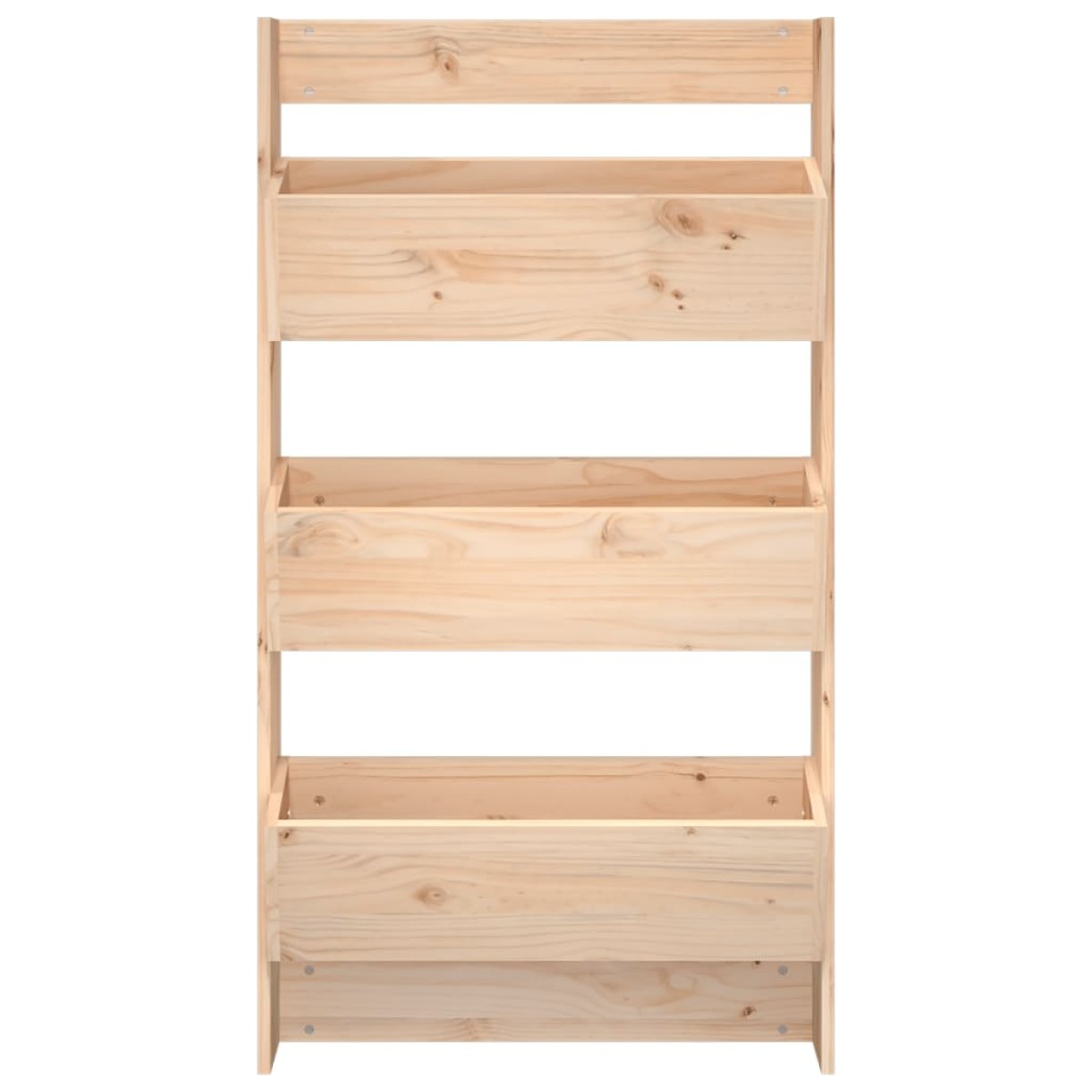 vidaXL Ζαρντινιέρα Τοίχου 3 Επιπέδων 60x18,5x110 εκ. Μασίφ Ξύλο Πεύκου
