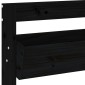 vidaXL Ζαρντινιέρα Τοίχου 3 Επιπέδων Μαύρη 60x18,5x110 εκ. Μασίφ Πεύκο