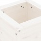 vidaXL Ζαρντινιέρα Λευκή 40 x 40 x 39 εκ. από Μασίφ Ξύλο Πεύκου