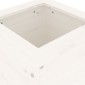 vidaXL Ζαρντινιέρα Λευκή 40 x 40 x 78 εκ. από Μασίφ Ξύλο Πεύκου