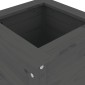 vidaXL Ζαρντινιέρα Γκρι 40 x 40 x 78 εκ. από Μασίφ Ξύλο Πεύκου