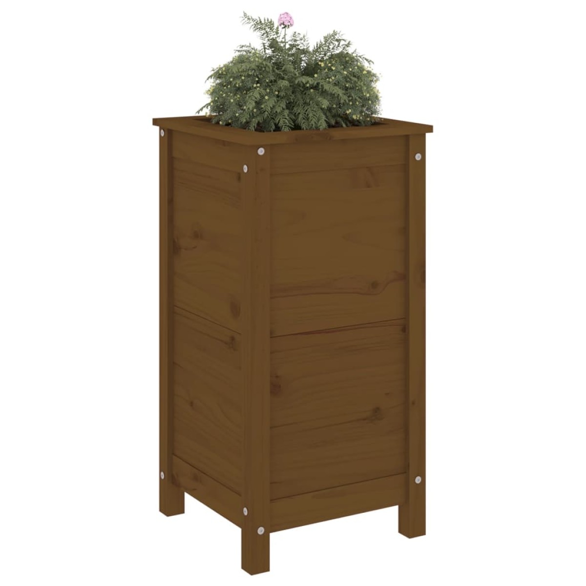 vidaXL Ζαρντινιέρα Μελί 40 x 40 x 78 εκ. από Μασίφ Ξύλο Πεύκου