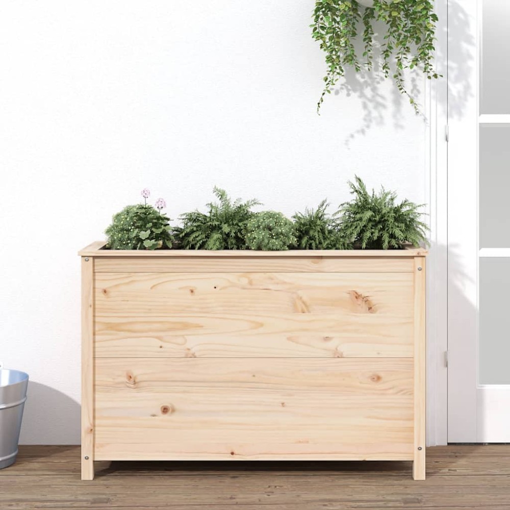 vidaXL Ζαρντινιέρα Υπερυψωμένη 119,5x40x78 εκ. από Μασίφ Ξύλο Πεύκου