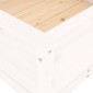 vidaXL Ζαρντινιέρα Λευκή 82,5 x 82,5 x 39 εκ. από Μασίφ Ξύλο Πεύκου