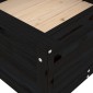 vidaXL Ζαρντινιέρα Μαύρη 82,5 x 82,5 x 39 εκ. από Μασίφ Ξύλο Πεύκου