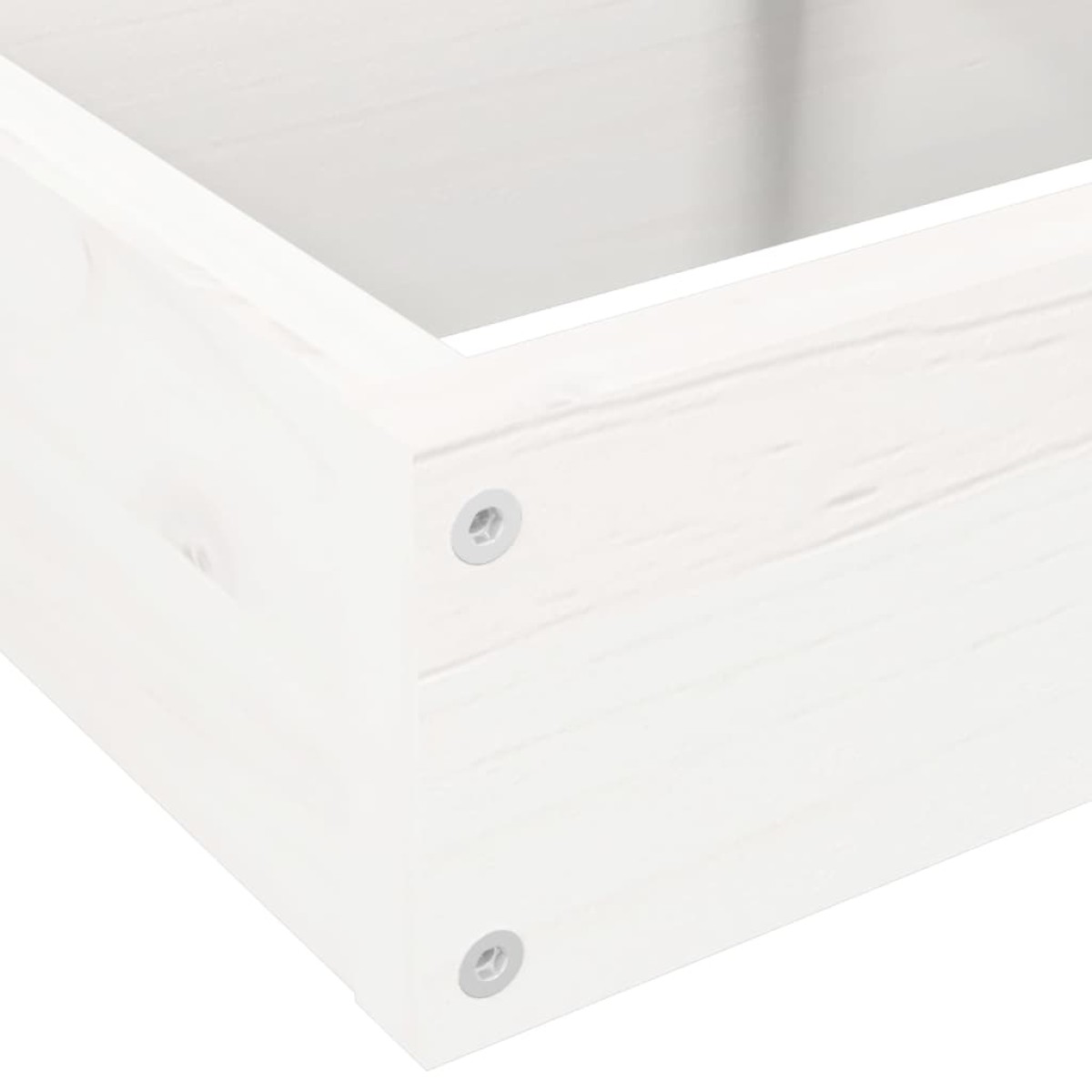 vidaXL Ζαρντινιέρα 4 Επιπέδων Λευκή 80,5x79x36 εκ. Μασίφ Ξύλο Πεύκου