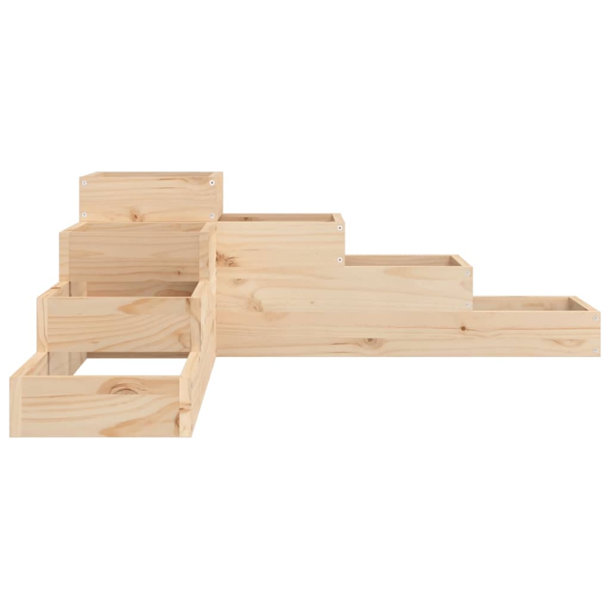 vidaXL Ζαρντινιέρα Κήπου 4 Επιπέδων 106x104,5x36 εκ. Μασίφ Ξύλο Πεύκου