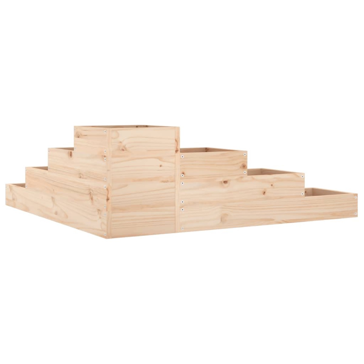 vidaXL Ζαρντινιέρα Κήπου 4 Επιπέδων 106x104,5x36 εκ. Μασίφ Ξύλο Πεύκου