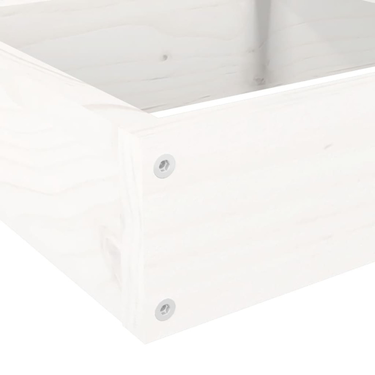 vidaXL Ζαρντινιέρα 4 Επιπέδων Λευκή 106x104,5x36 εκ. Μασίφ Ξύλο Πεύκου