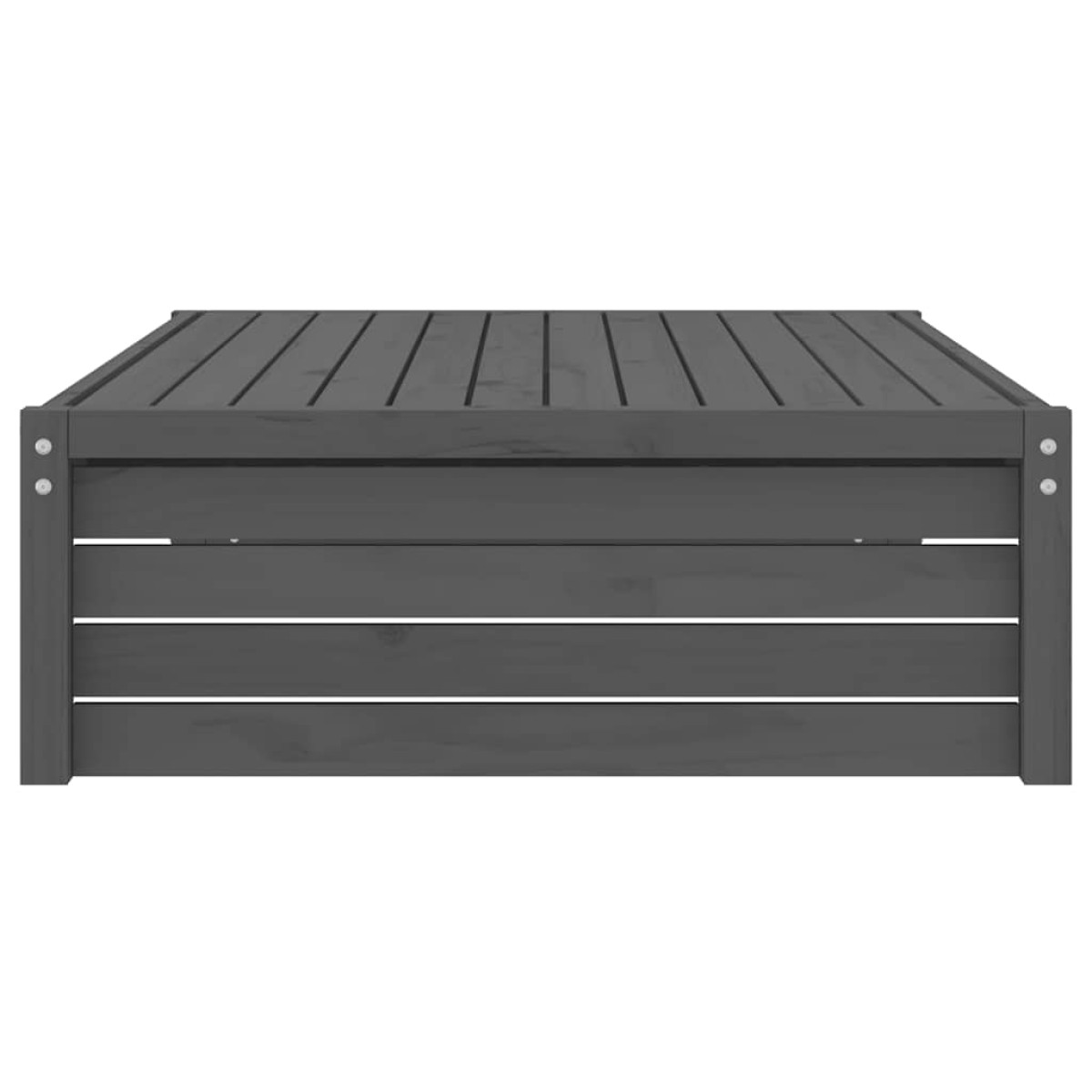 vidaXL Υποπόδιο Κήπου Γκρι 120 x 80 εκ. από Μασίφ Ξύλο Πεύκου