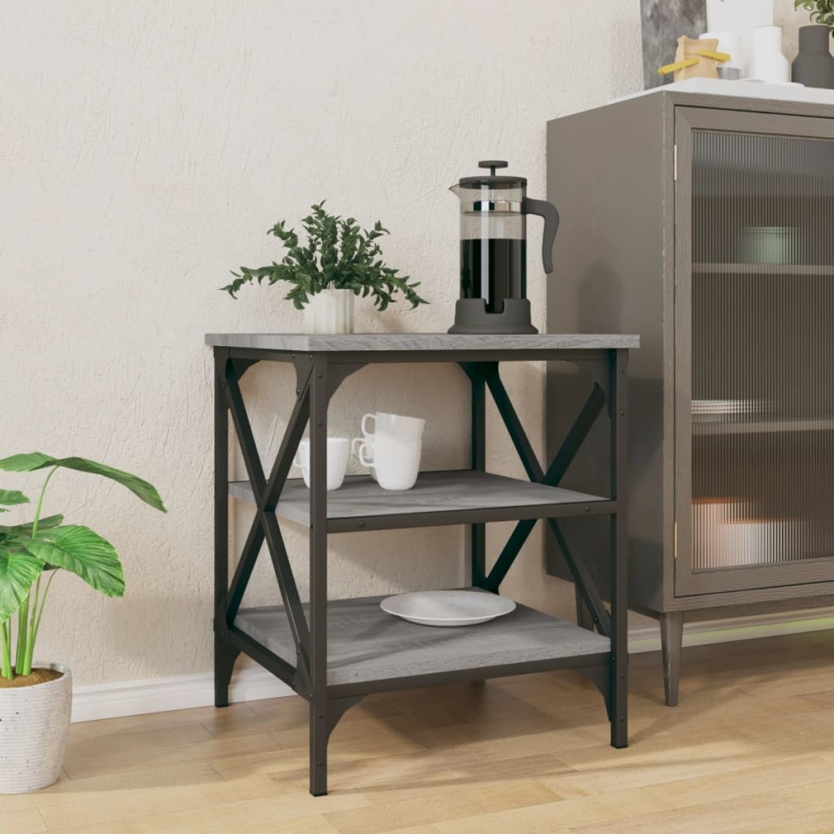 vidaXL Βοηθητικό Τραπέζι Γκρι Sonoma 40x42x50 εκ. Επεξεργασμένο Ξύλο