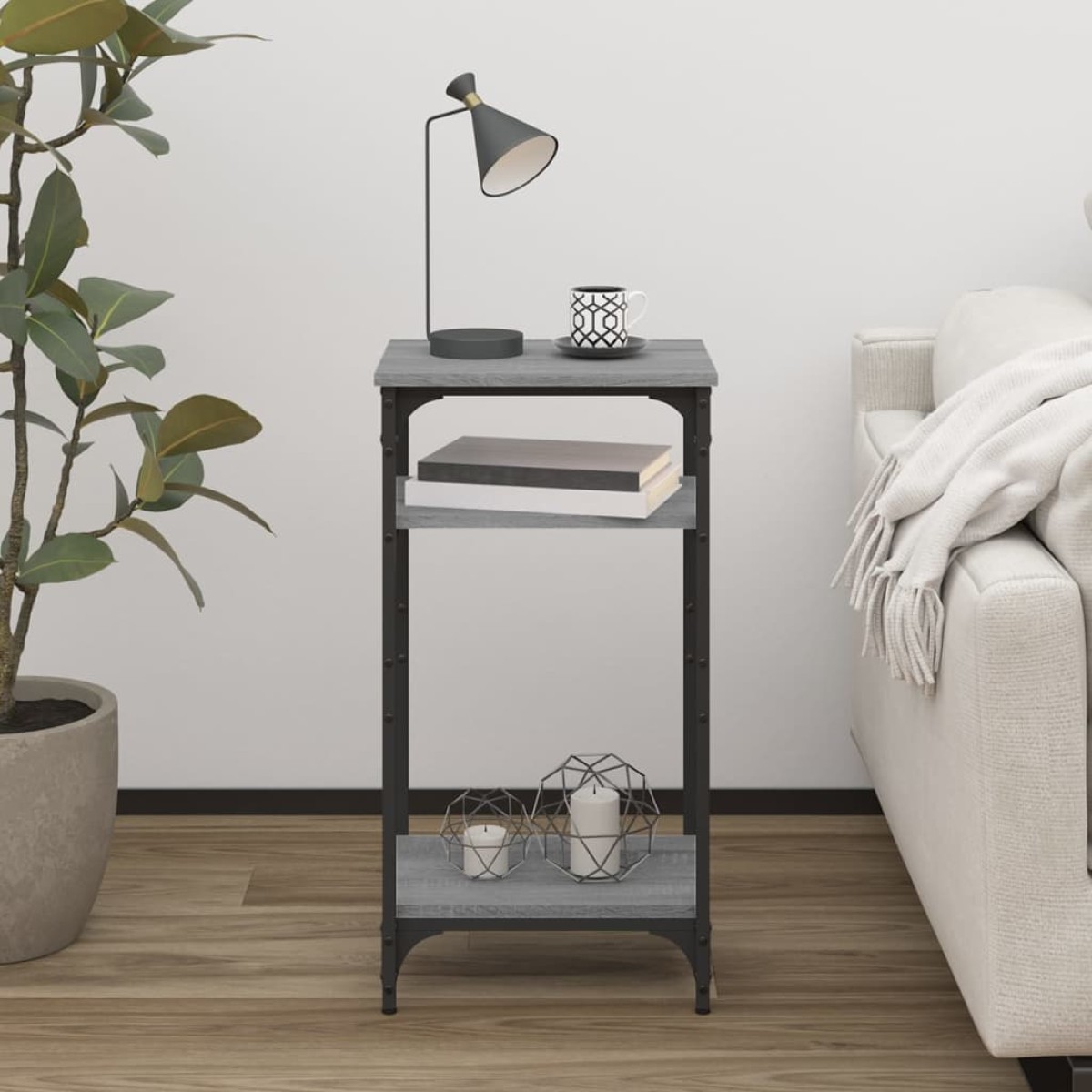 vidaXL Βοηθητικό Τραπέζι Γκρι Sonoma 40x30x75 εκ. Επεξεργασμένο Ξύλο