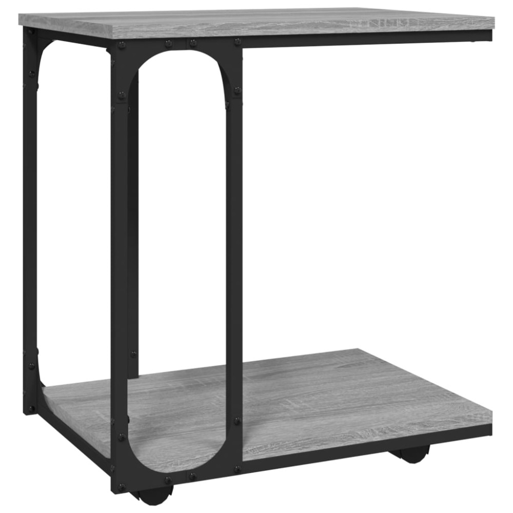 vidaXL Βοηθητικό Τραπέζι με Ρόδες Γκρι Sonoma 50x35x55,5 εκ Επεξ. Ξύλο