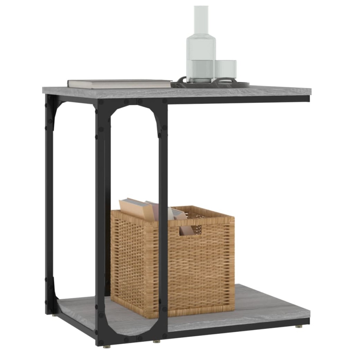 vidaXL Βοηθητικό Τραπέζι Γκρι Sonoma 50x35x52 εκ. Επεξεργασμένο Ξύλο