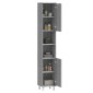 vidaXL Ντουλάπι Μπάνιου Γκρι Sonoma 30x30x179 εκ. Επεξεργασμένο Ξύλο