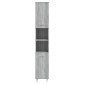 vidaXL Ντουλάπι Μπάνιου Γκρι Sonoma 30x30x179 εκ. Επεξεργασμένο Ξύλο