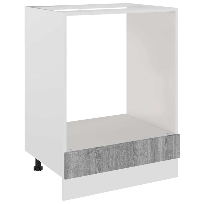 vidaXL Ντουλάπι Φούρνου "Riga" Γκρι Sonoma 60x46x81,5 εκ. από Τεχνητό Ξύλο