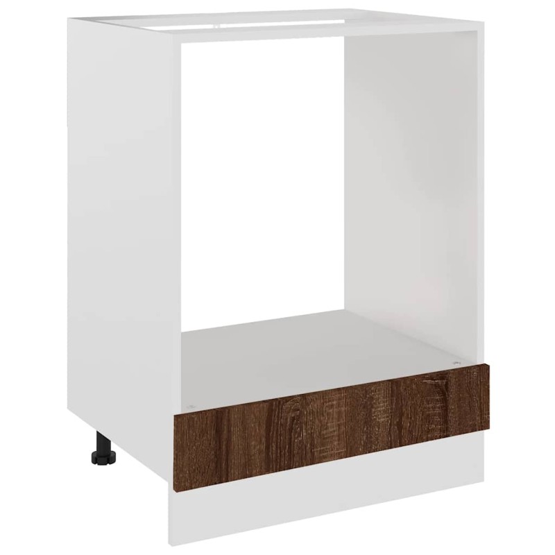vidaXL Ντουλάπι Φούρνου "Riga" Καφέ Δρυς 60x46x81,5 εκ. από Τεχνητό Ξύλο