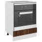 vidaXL Ντουλάπι Φούρνου Καφέ Δρυς 60x46x81,5 εκ. Επεξεργ. Ξύλο