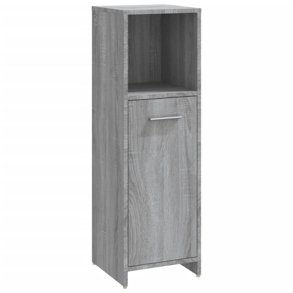 vidaXL Ντουλάπι Μπάνιου Γκρι Sonoma 30x30x95 εκ. Επεξεργασμένο Ξύλο