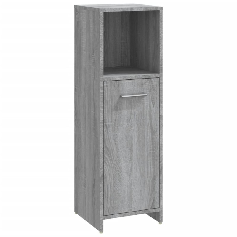 vidaXL Ντουλάπι Μπάνιου Γκρι Sonoma 30x30x95 εκ. Επεξεργασμένο Ξύλο