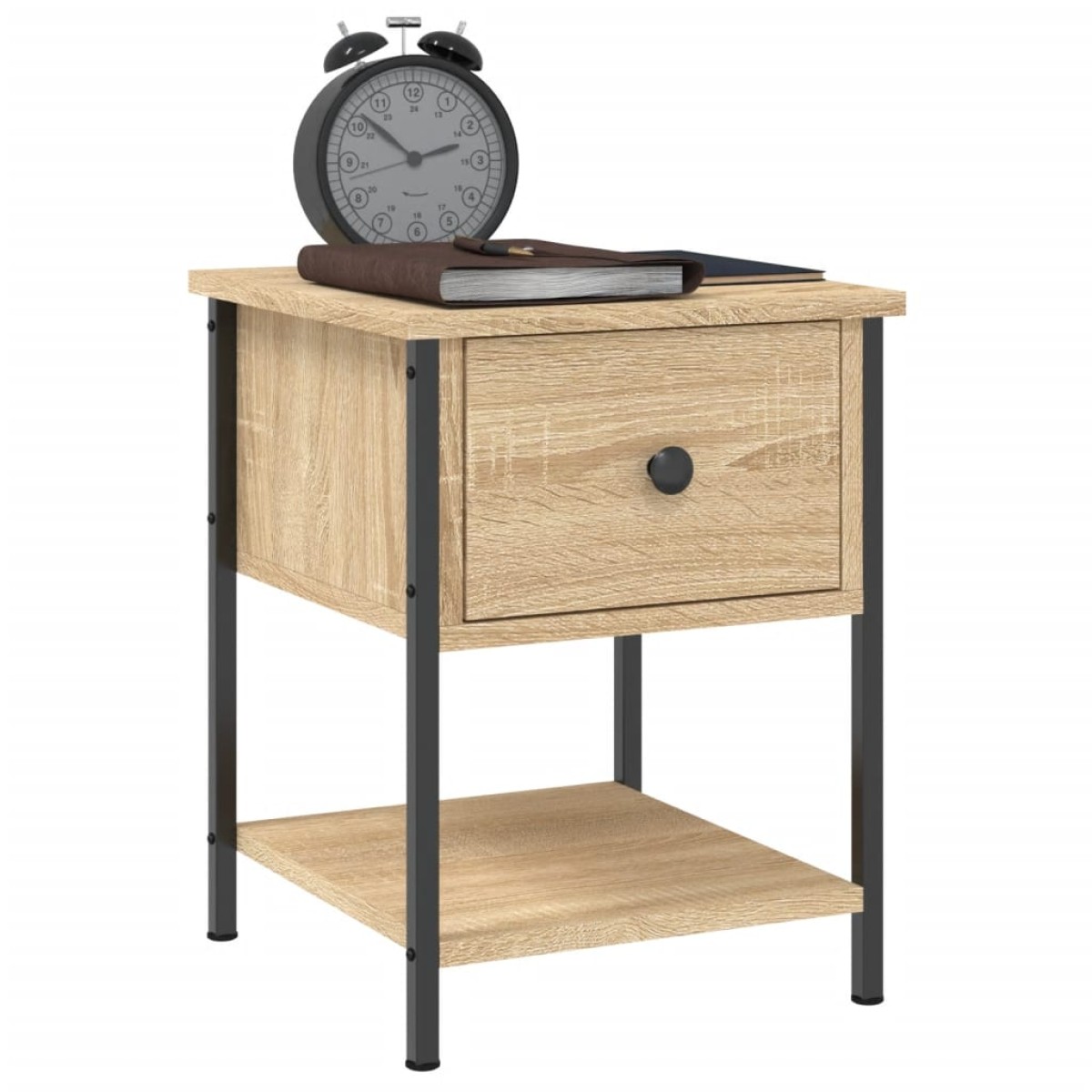 vidaXL Κομοδίνα 2 τεμ. Sonoma Δρυς 34x35,5x45εκ από Επεξεργασμένο Ξύλο