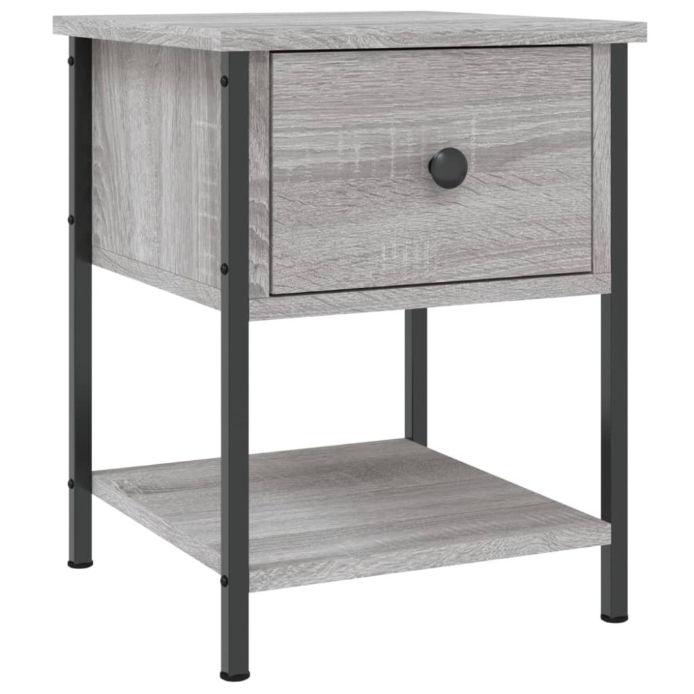 vidaXL Κομοδίνο Γκρι Sonoma 34 x 35,5 x 45 εκ. από Επεξεργασμένο Ξύλο
