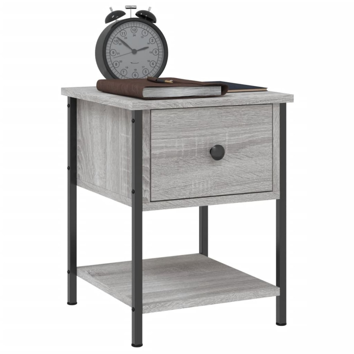 vidaXL Κομοδίνα 2 τεμ. Γκρι Sonoma 34x35,5x45 εκ. Επεξεργασμένο Ξύλο