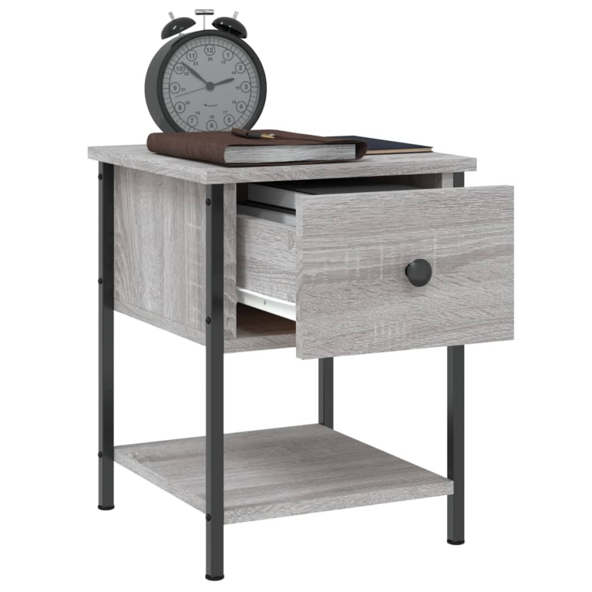 vidaXL Κομοδίνα 2 τεμ. Γκρι Sonoma 34x35,5x45 εκ. Επεξεργασμένο Ξύλο