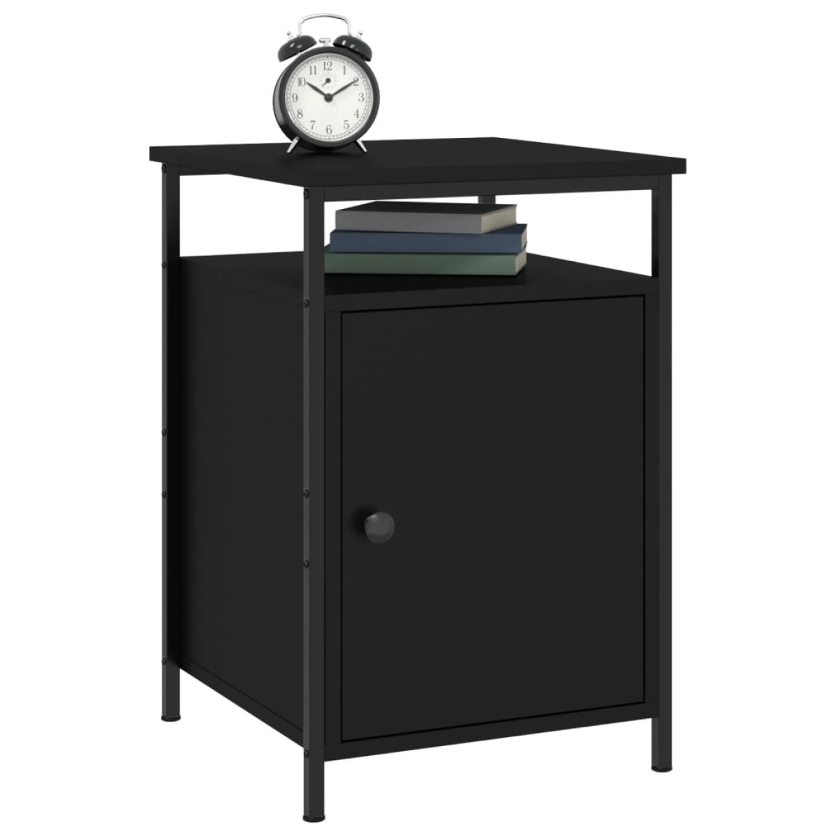 vidaXL Κομοδίνα 2 τεμ. Μαύρα 40 x 42 x 60 εκ. από Επεξεργασμένο Ξύλο