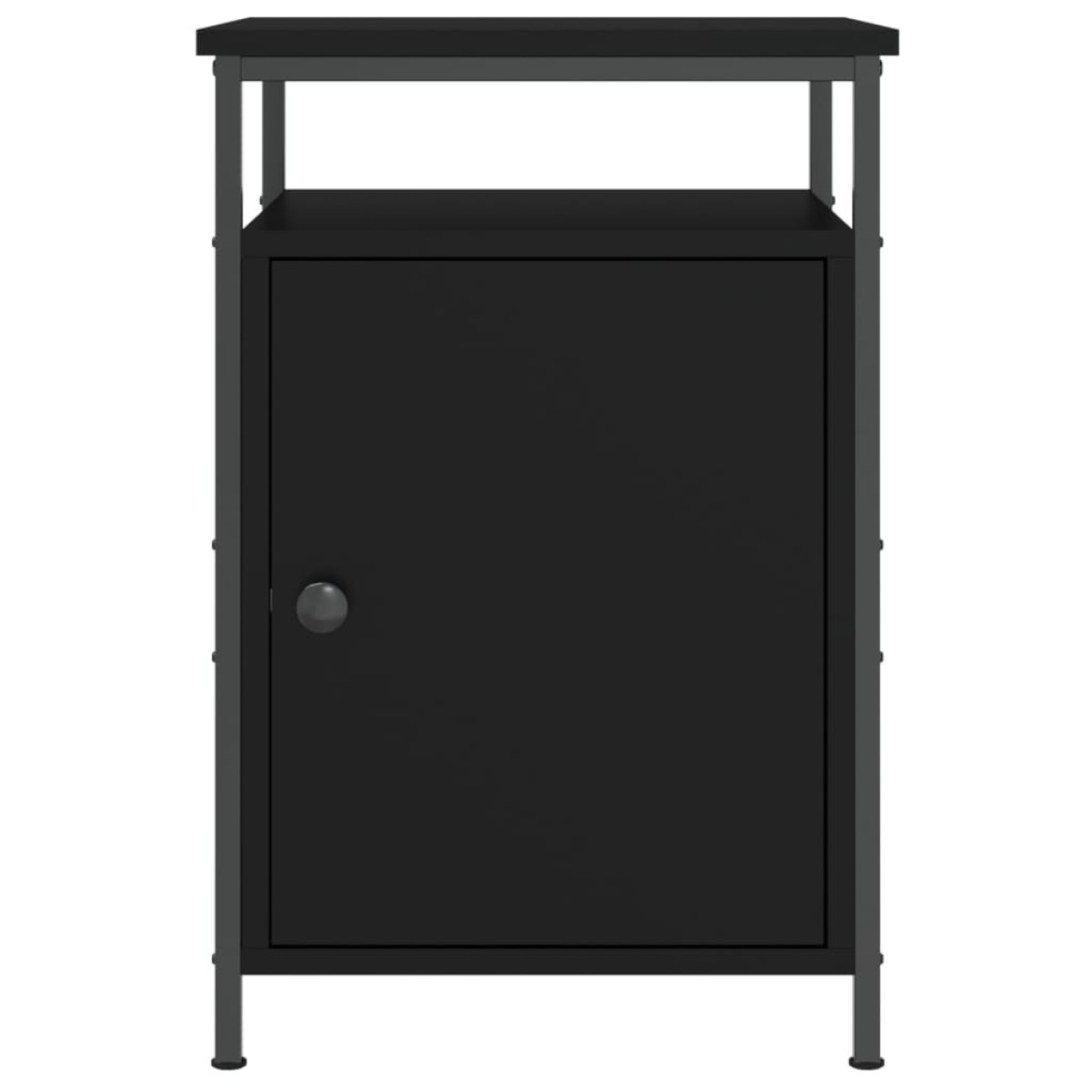 vidaXL Κομοδίνα 2 τεμ. Μαύρα 40 x 42 x 60 εκ. από Επεξεργασμένο Ξύλο