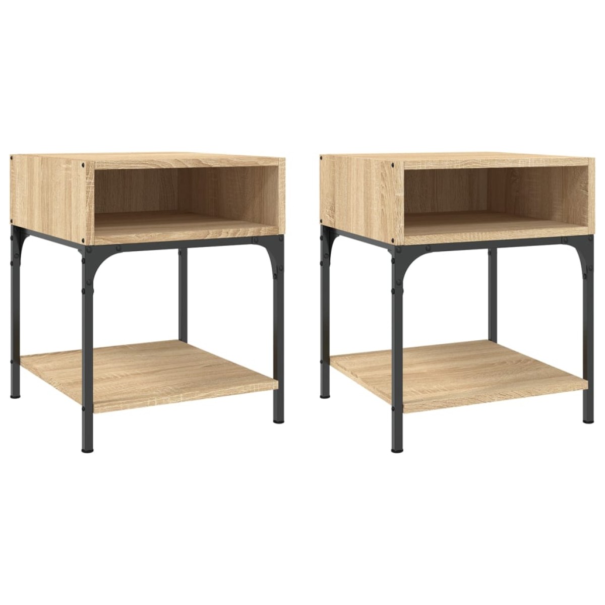 vidaXL Κομοδίνα 2 τεμ. Sonoma Δρυς 40x41x50 εκ. από Επεξεργασμένο Ξύλο