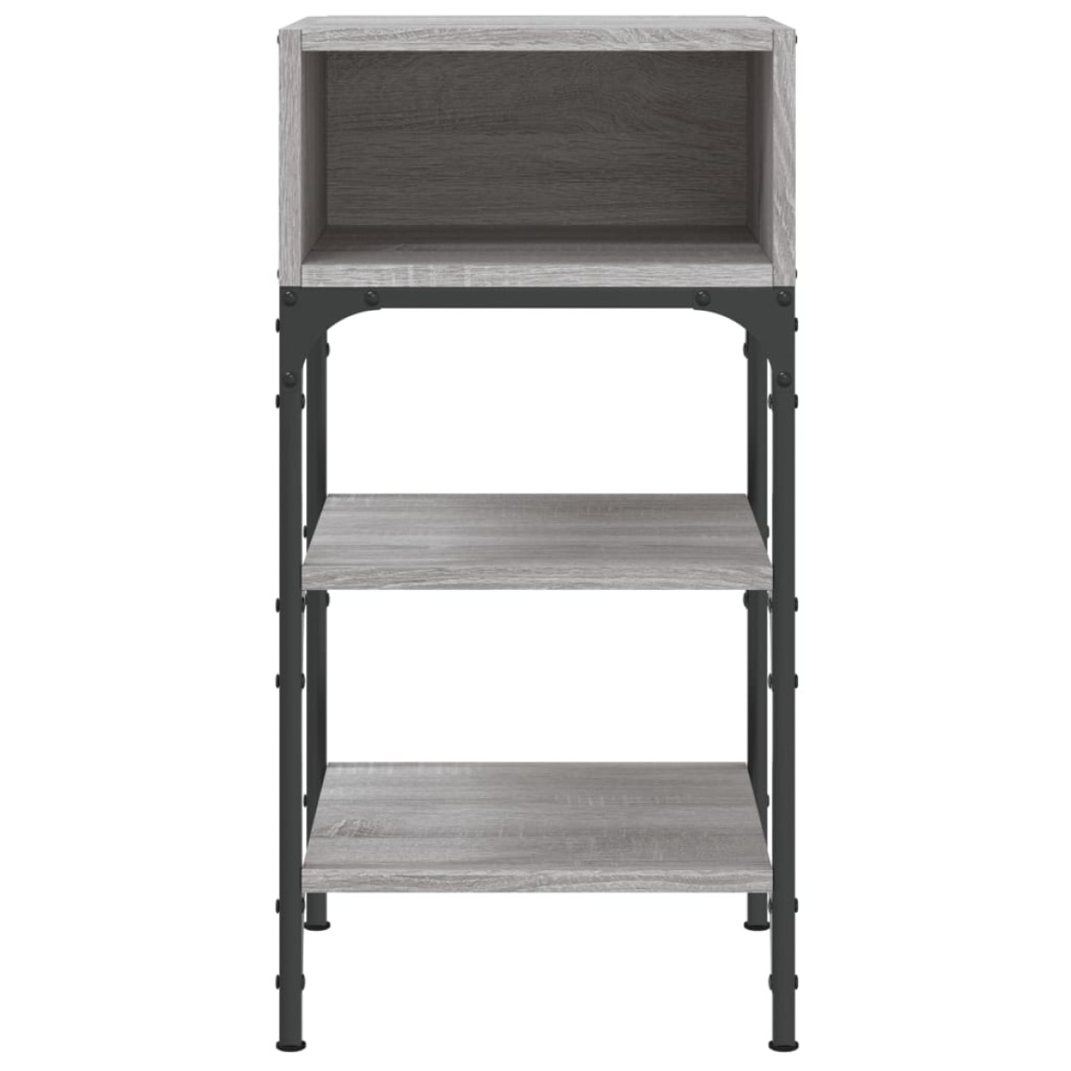 vidaXL Κομοδίνα 2 τεμ. Γκρι Sonoma 35x34,5x70 εκ. Επεξεργασμένο Ξύλο