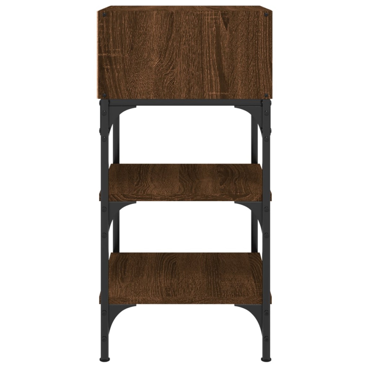 vidaXL Κομοδίνα 2 τεμ. Καφέ Δρυς 35x34,5x70 εκ. Επεξεργασμένο Ξύλο