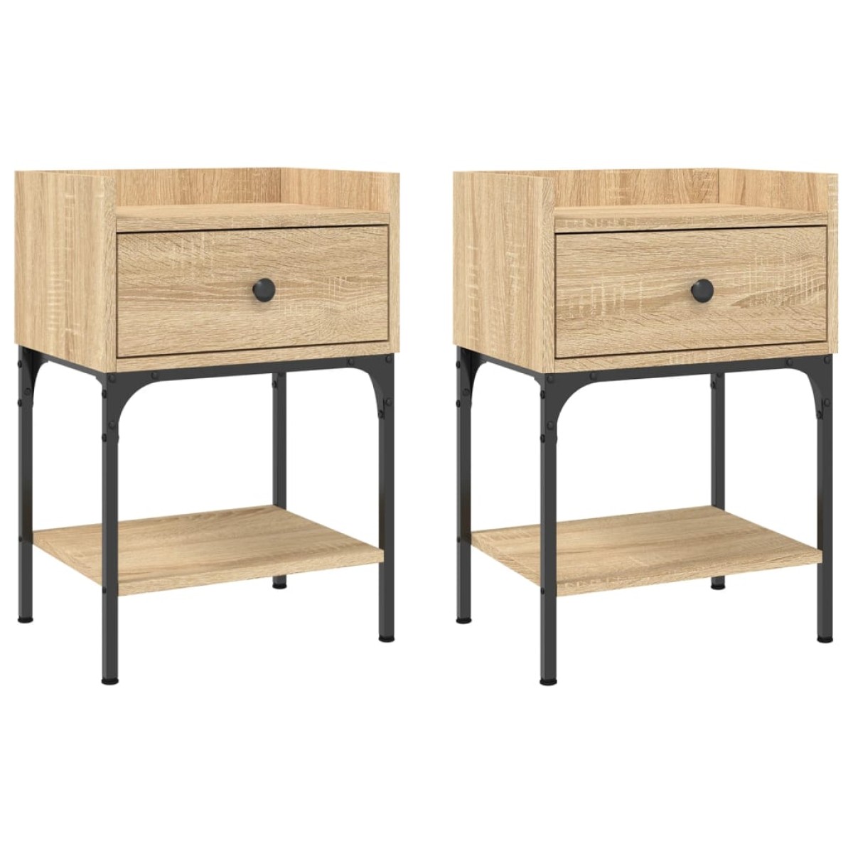 vidaXL Κομοδίνα 2 τεμ. Sonoma Δρυς 40,5x31x60 εκ. Επεξεργασμένο Ξύλο