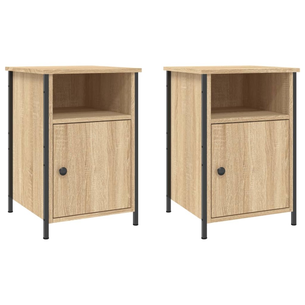 vidaXL Κομοδίνα 2 τεμ. Sonoma Δρυς 40x42x60 εκ. από Επεξεργασμένο Ξύλο