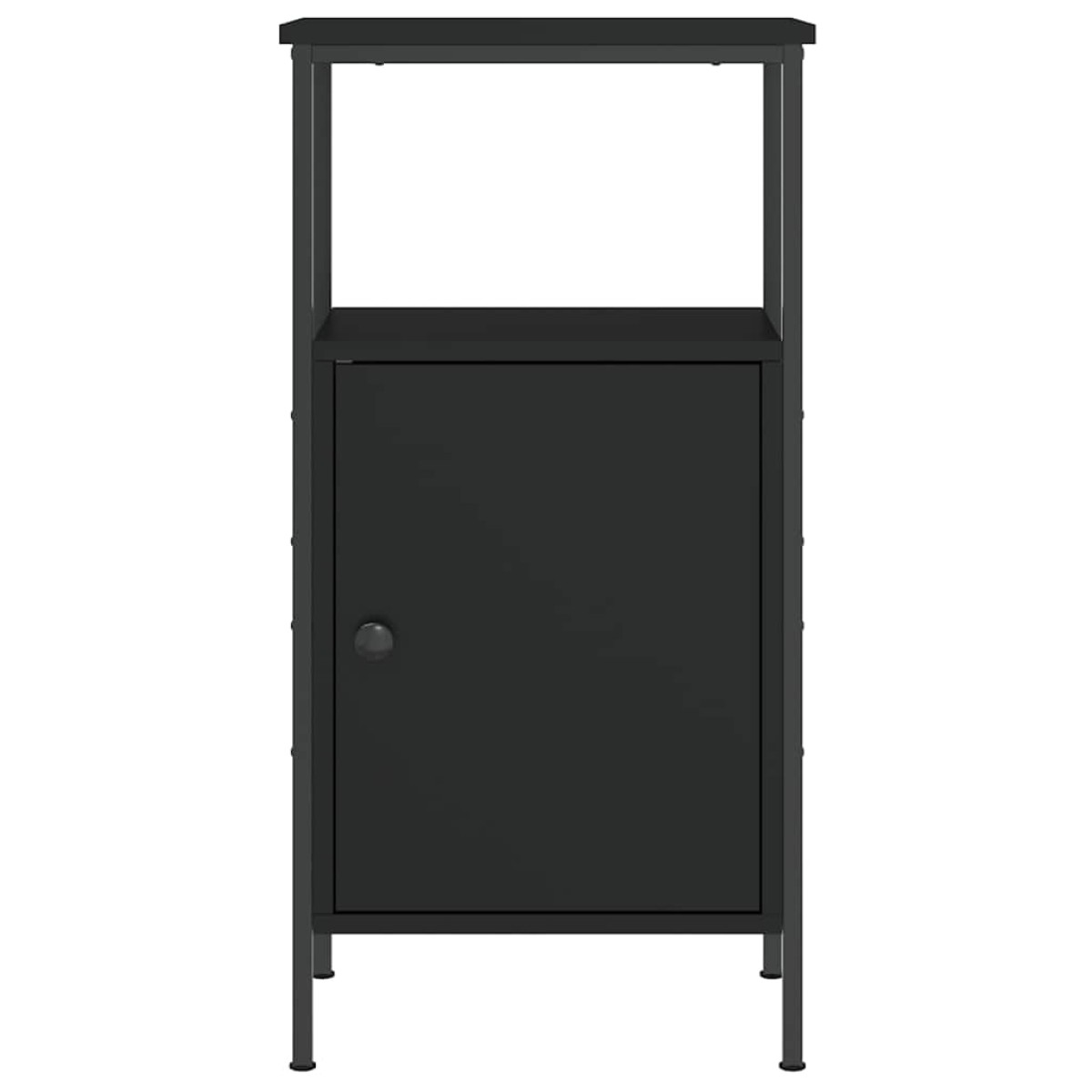 vidaXL Κομοδίνο Μαύρο 41 x 31 x 80 εκ. από Επεξεργασμένο Ξύλο