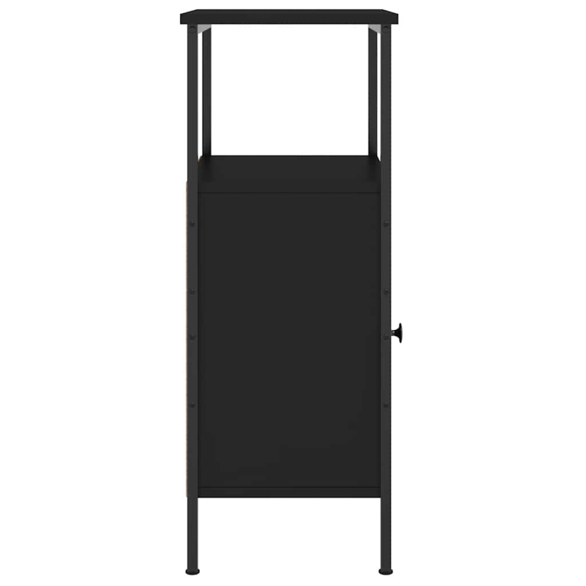 vidaXL Κομοδίνο Μαύρο 41 x 31 x 80 εκ. από Επεξεργασμένο Ξύλο