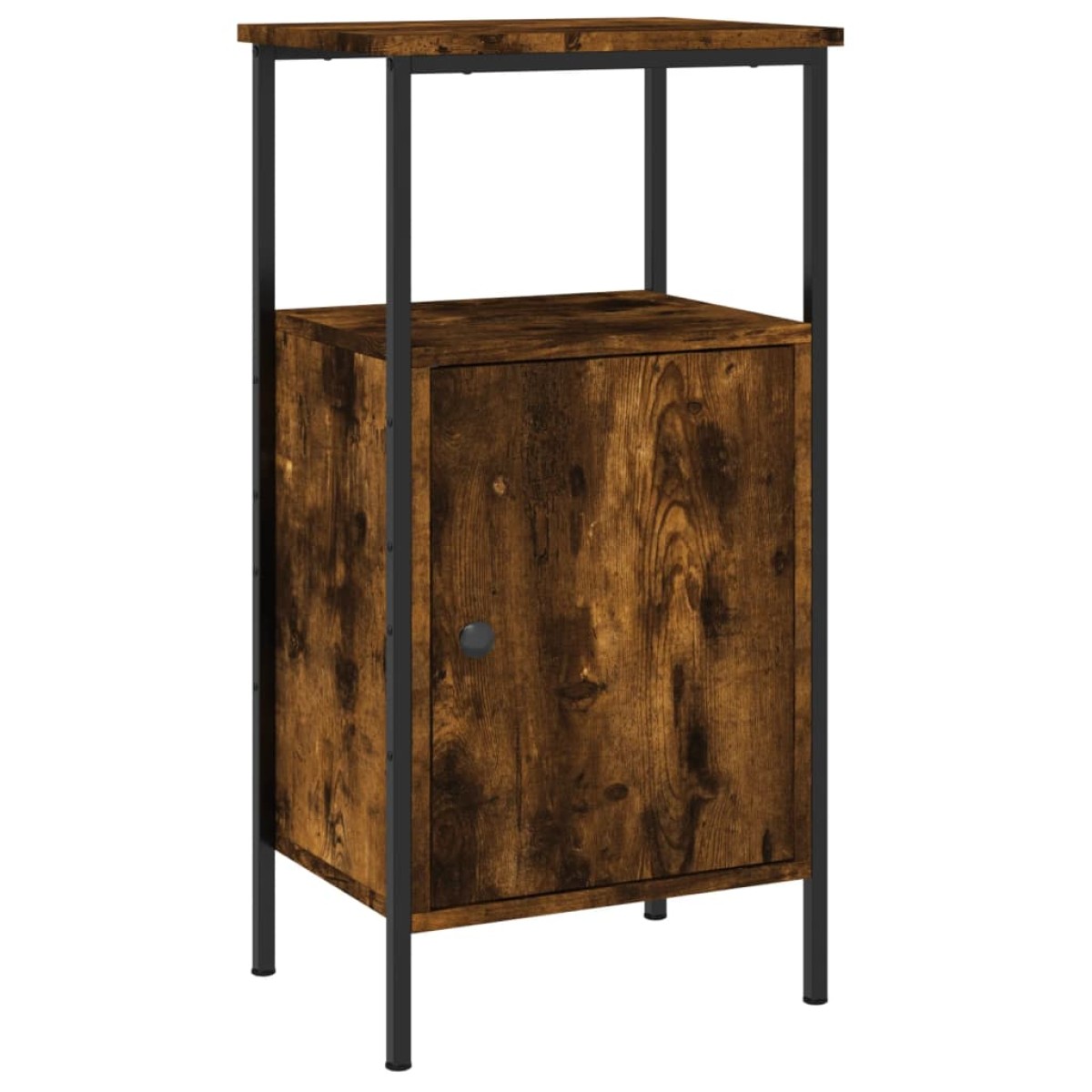 vidaXL Κομοδίνα 2 τεμ. Καπνιστή Δρυς 41 x 31 x 80 εκ. Επεξεργ. Ξύλο