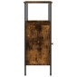 vidaXL Κομοδίνα 2 τεμ. Καπνιστή Δρυς 41 x 31 x 80 εκ. Επεξεργ. Ξύλο