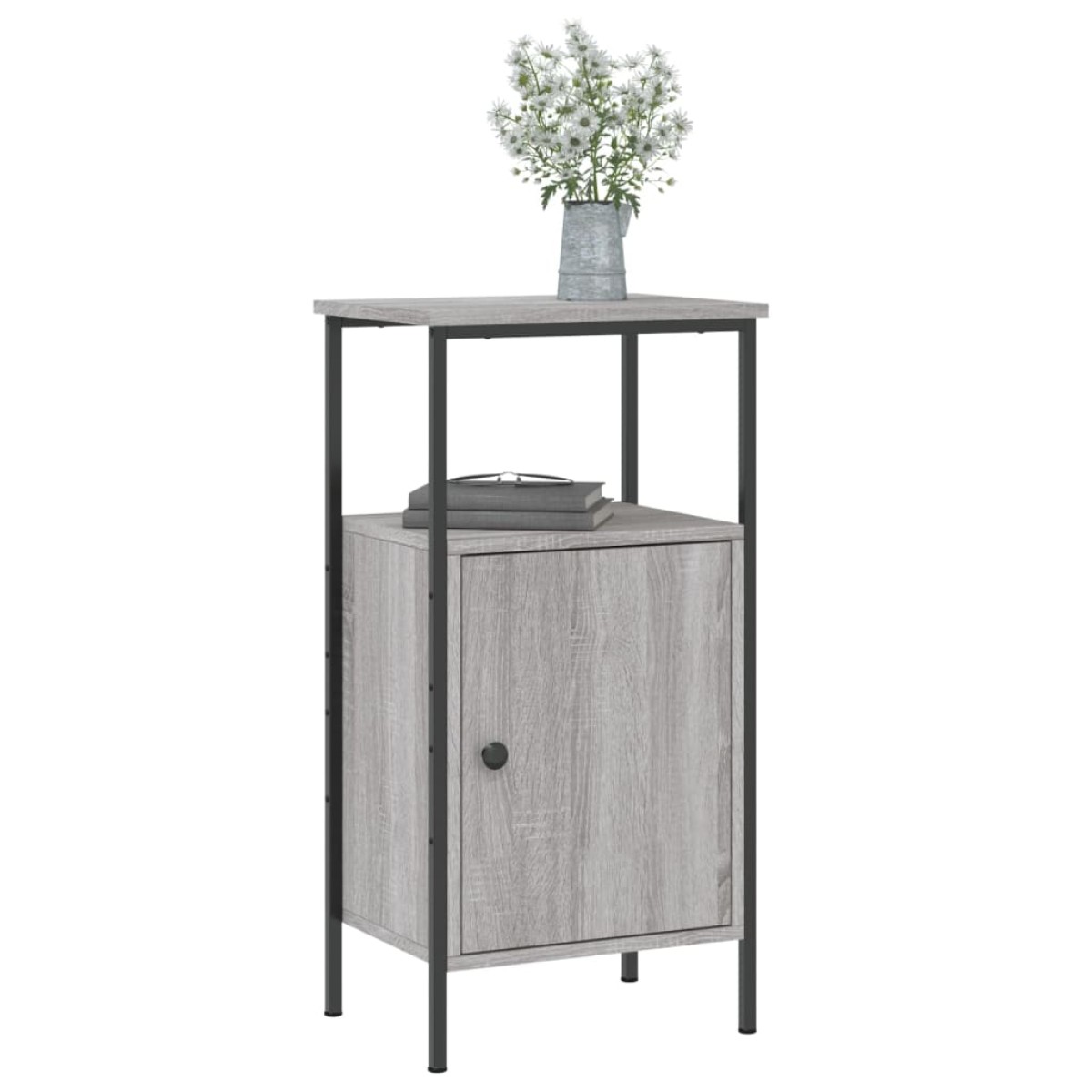 vidaXL Κομοδίνο Γκρι Sonoma 41 x 31 x 80 εκ. από Επεξεργασμένο Ξύλο