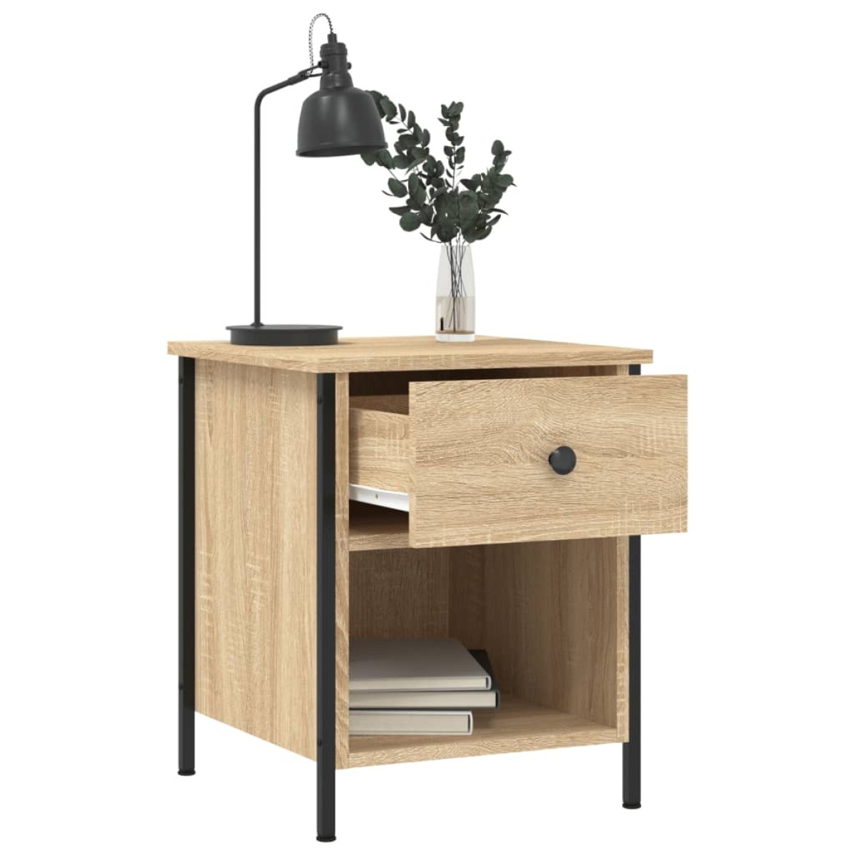 vidaXL Κομοδίνο Sonoma Δρυς 40 x 42 x 50 εκ. από Επεξεργασμένο Ξύλο